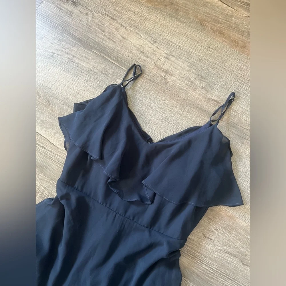 BIRDY GREY Jane Dress Chiffon Navy Medium Bridesmaid Bridal Wedding Formal Gown